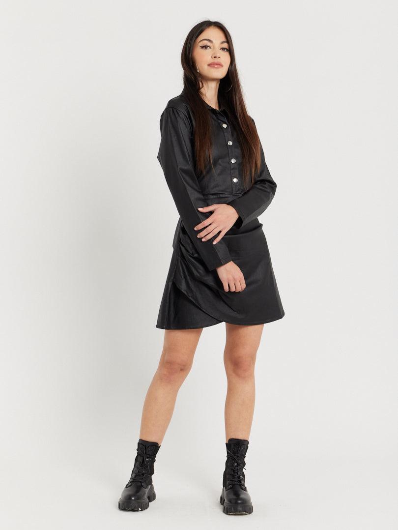 Chemise robe online noir