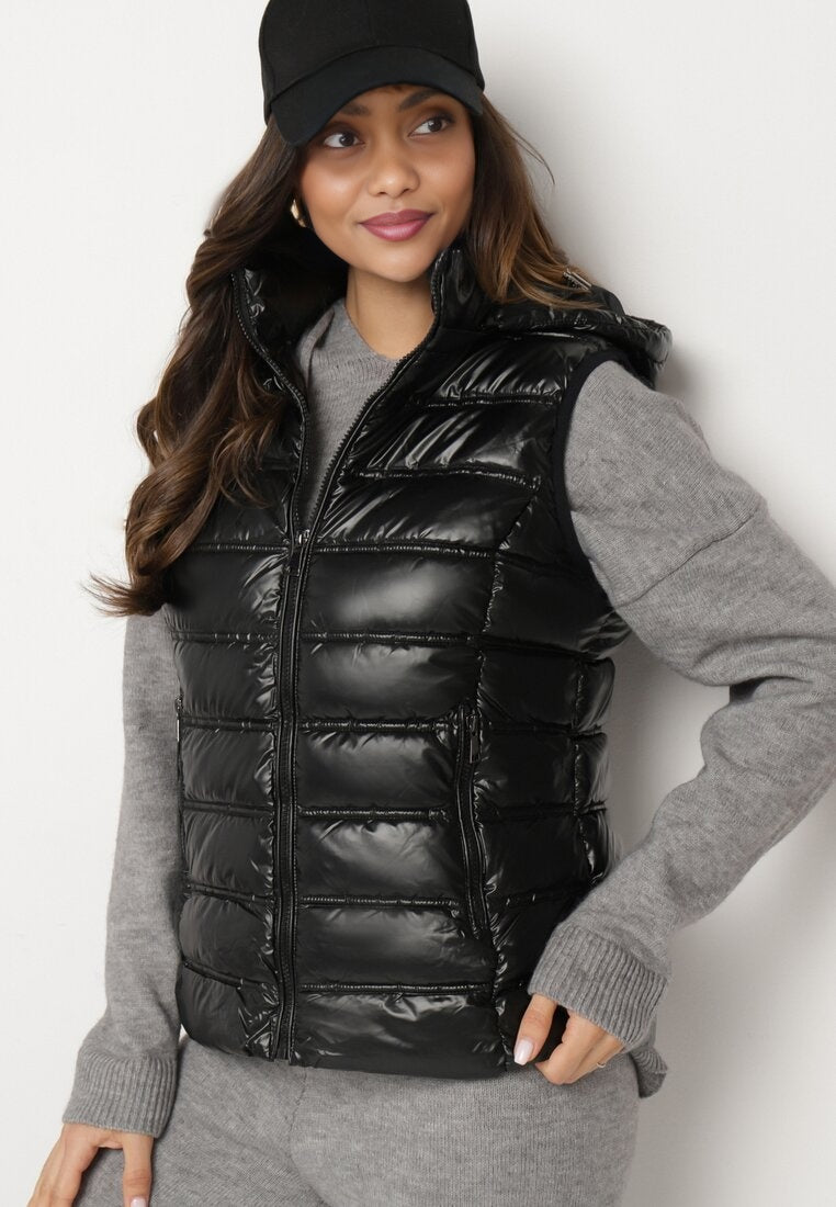 Doudoune Sans Manches Homme NaLatia | Gilet à Capuche Hiver Matelassé - Double Fermeture Éclair Léger Et Chaud