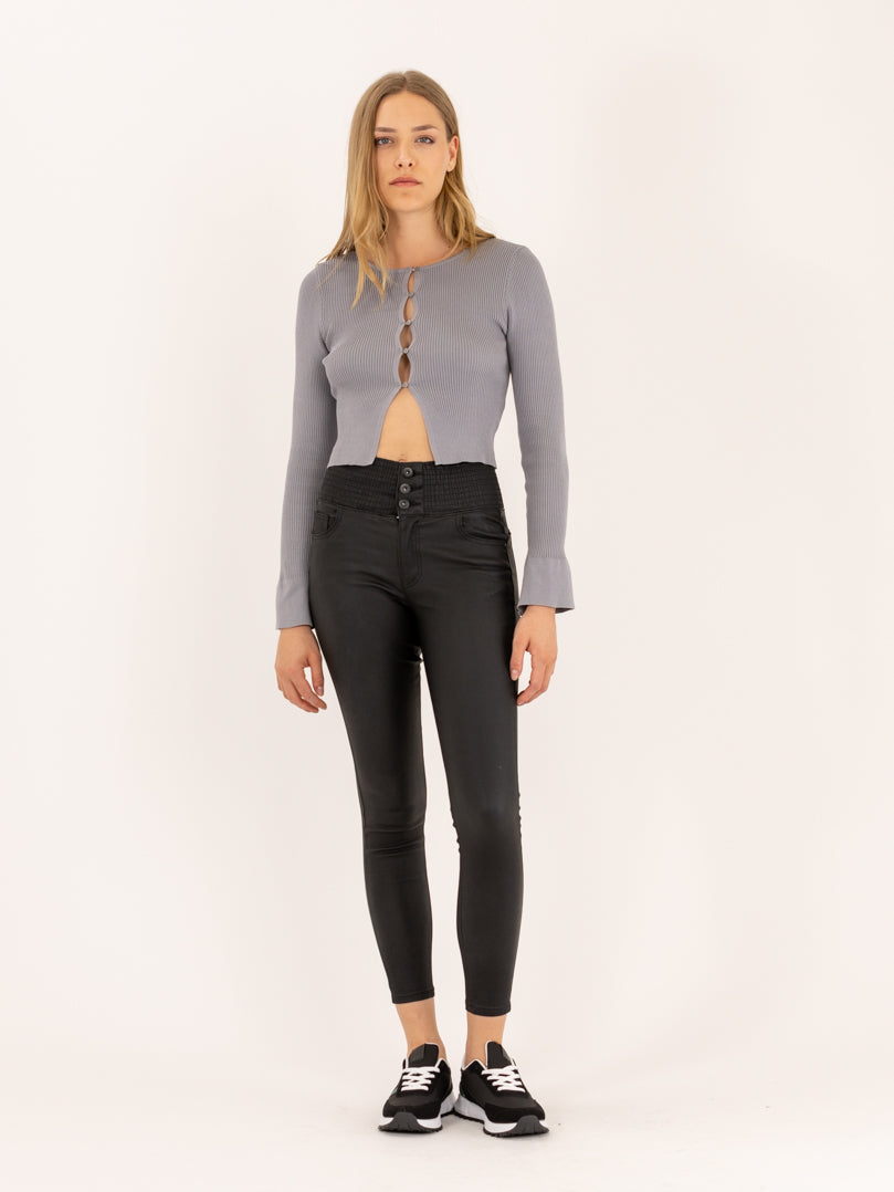 Pantalon taille shop haute elastique