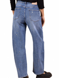 Jean Banana Fit Bleu Clair Scintillant – L’Éclat du Confort Élégant - NAUMY