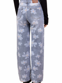 Jean Large à Imprimé Fleurs XXL – L’Essence du Denim Bohème Chic - NAUMY