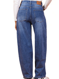 Jean Large Brodé Petit Rose – Élégance Décontractée - NAUMY