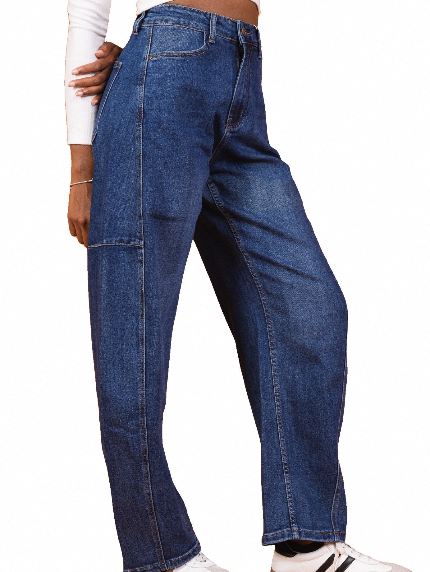 Jean Large Bleu Banana Fit – Le Chic Naturel du Confort - NAUMY
