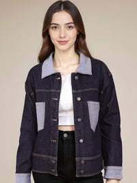 Veste en Jean Brut Robuste à Manches Longues Casual Élégant - NAUMY