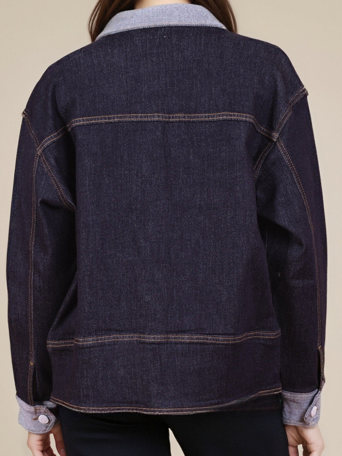 Veste en Jean Brut Robuste à Manches Longues Casual Élégant - NAUMY