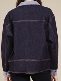 Veste en Jean Brut Robuste à Manches Longues Casual Élégant - NAUMY