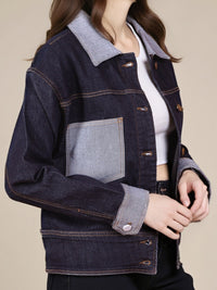 Veste en Jean Brut Robuste à Manches Longues Casual Élégant - NAUMY