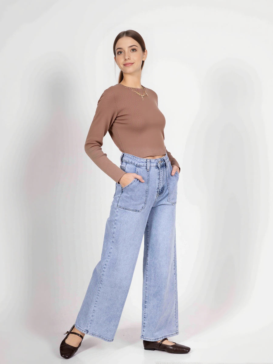Jean Wide legs taille haute - NAUMY