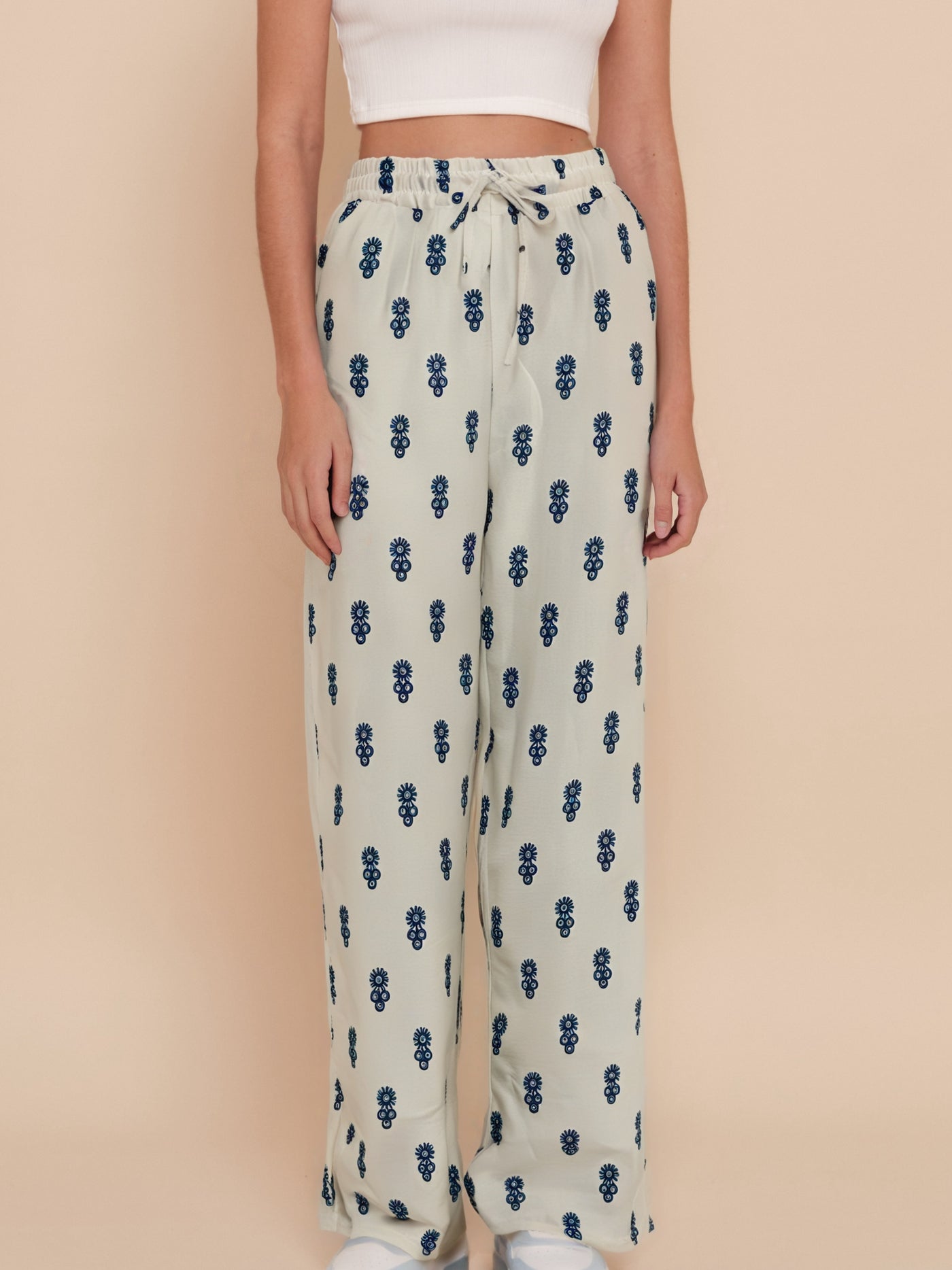 Pantalon d’été droit à imprimé bohème - NAUMY