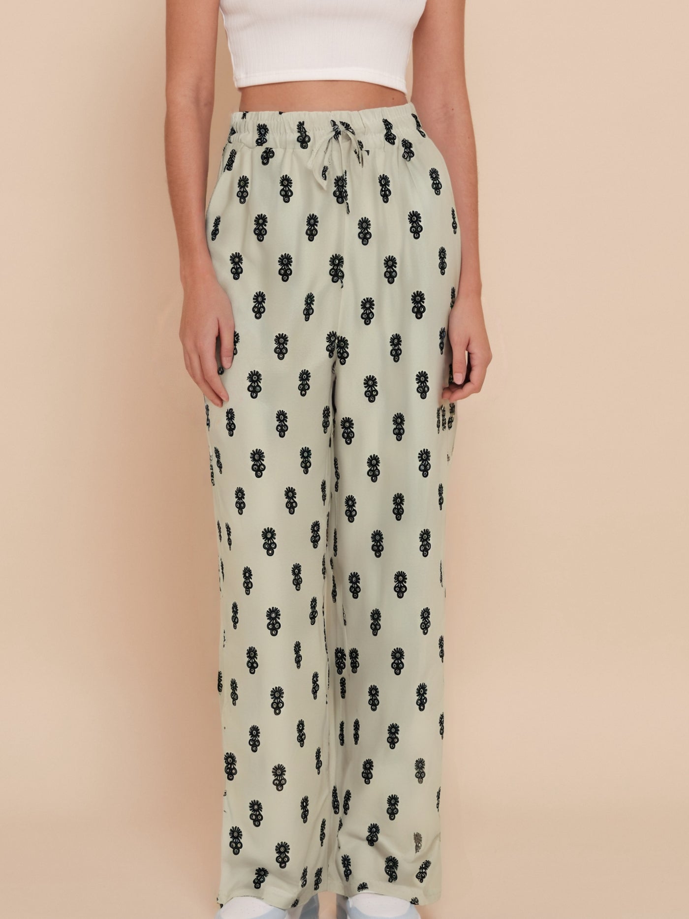 Pantalon d’été droit à imprimé bohème - NAUMY