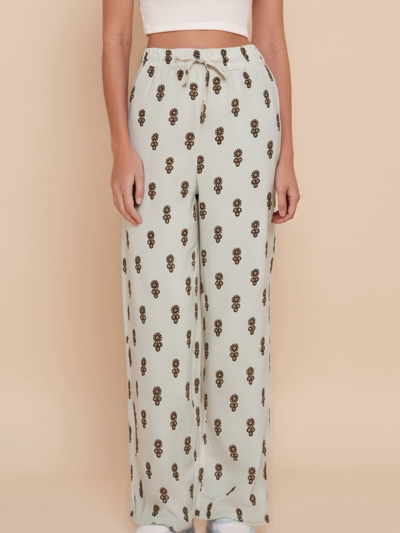 Pantalon d’été droit à imprimé bohème - NAUMY