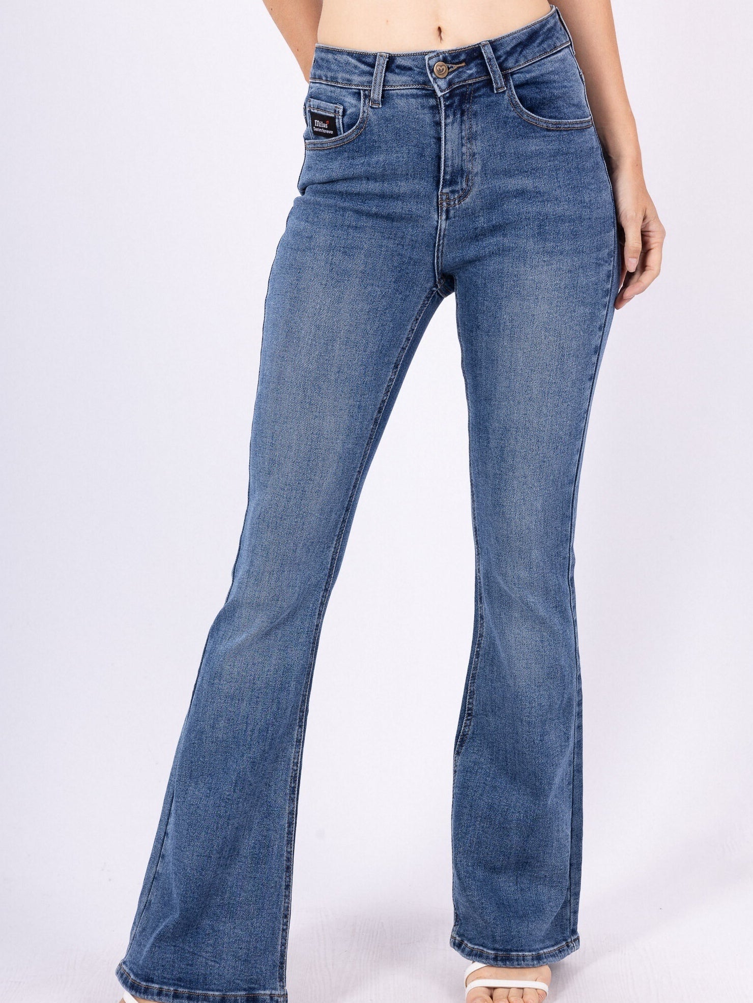 Jean flared fit Taille Haute Silhouette Élancée - NAUMY