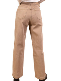 Jean Large Droit Taupe en Denim de Coton – L’Essence du Minimalisme Chic - NAUMY