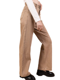 Jean Large Droit Taupe en Denim de Coton – L’Essence du Minimalisme Chic - NAUMY