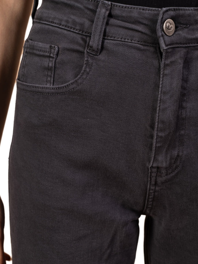 Jean Large Droit Gris en Denim de Coton – L’Essence du Minimalisme Chic NAUMY