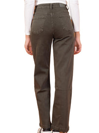 Jean Large Droit Vert Foncé en Denim de Coton – L’Essence du Minimalisme Chic - NAUMY