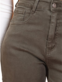 Jean Large Droit Vert Foncé en Denim de Coton – L’Essence du Minimalisme Chic - NAUMY