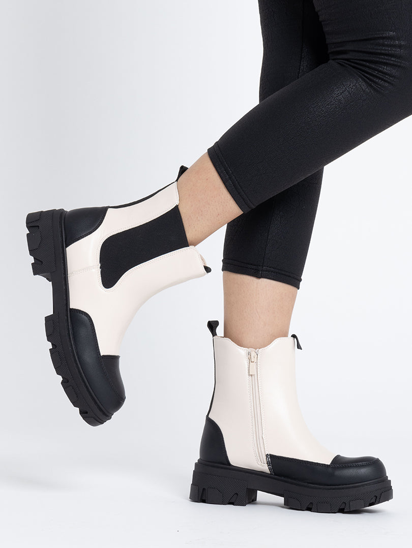 Bottines XL en simili cuir