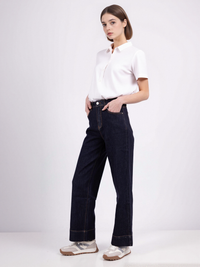 Jean large taille haute ourlets marqués - NAUMY