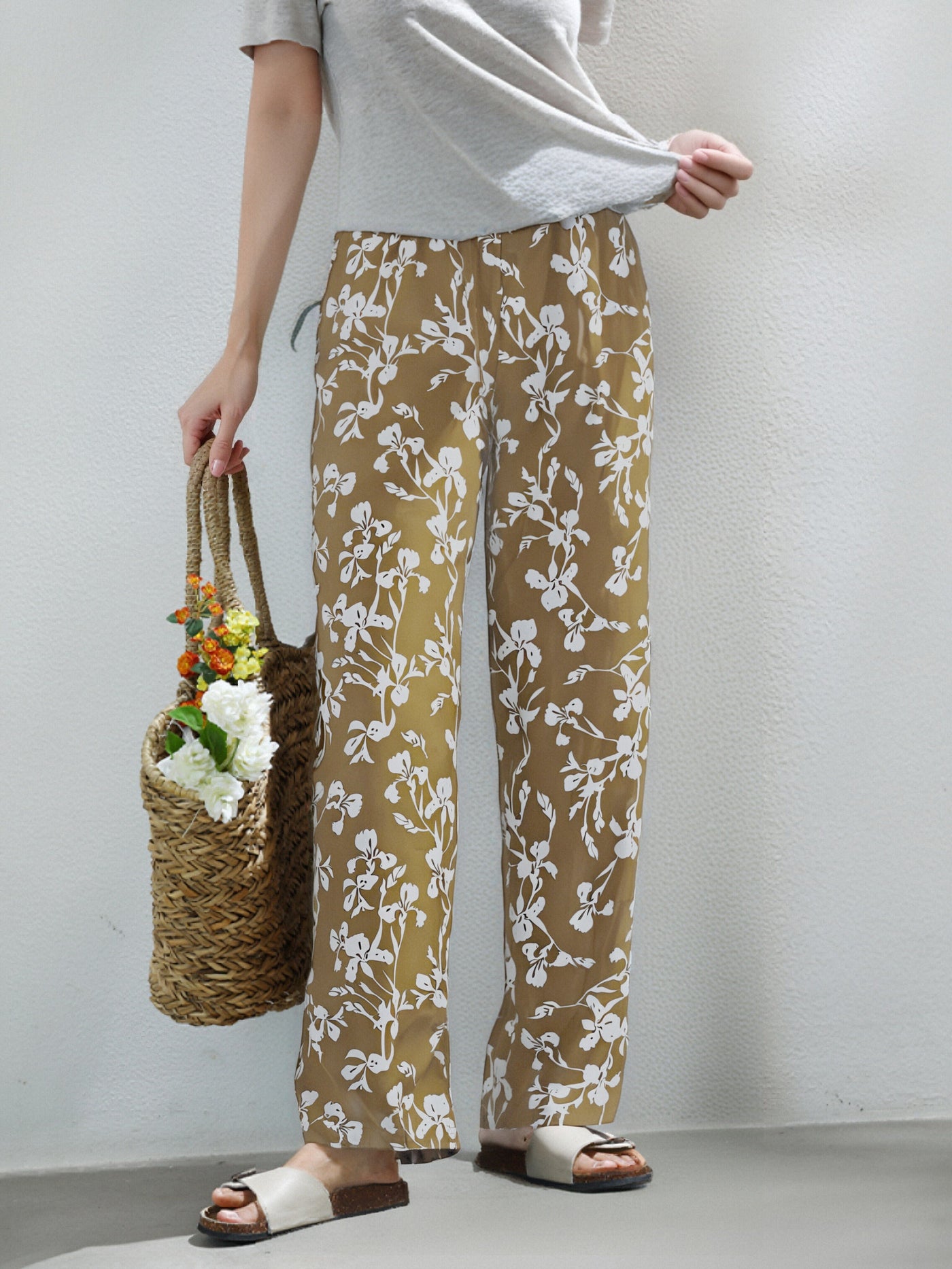 Pantalon fluide à Motif Floral - NAUMY