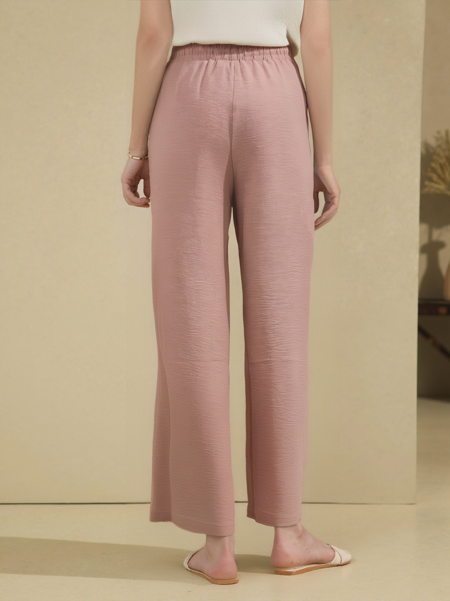 Pantalon fluide en tissu gaufré - NAUMY