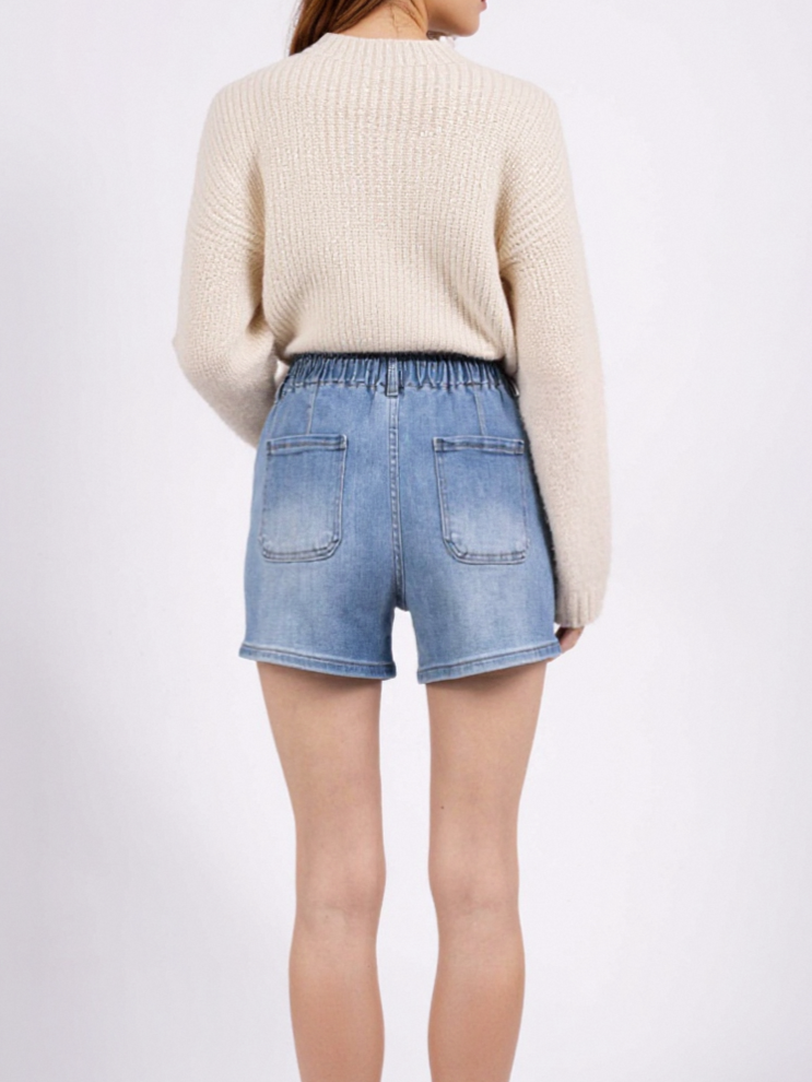 Short en Jean Bleu Délavé - NAUMY