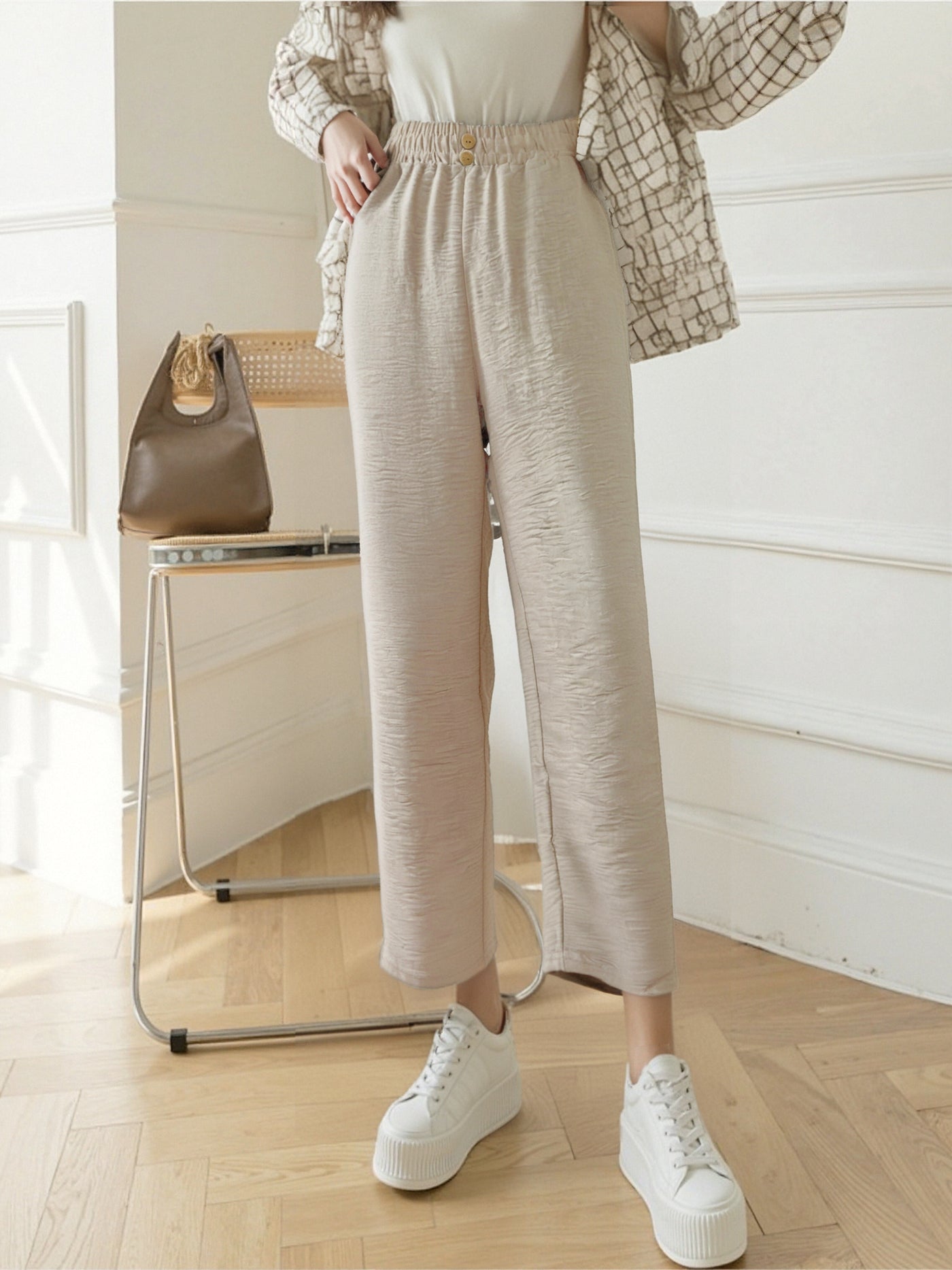 Pantalon d’été droit effet lin - NAUMY