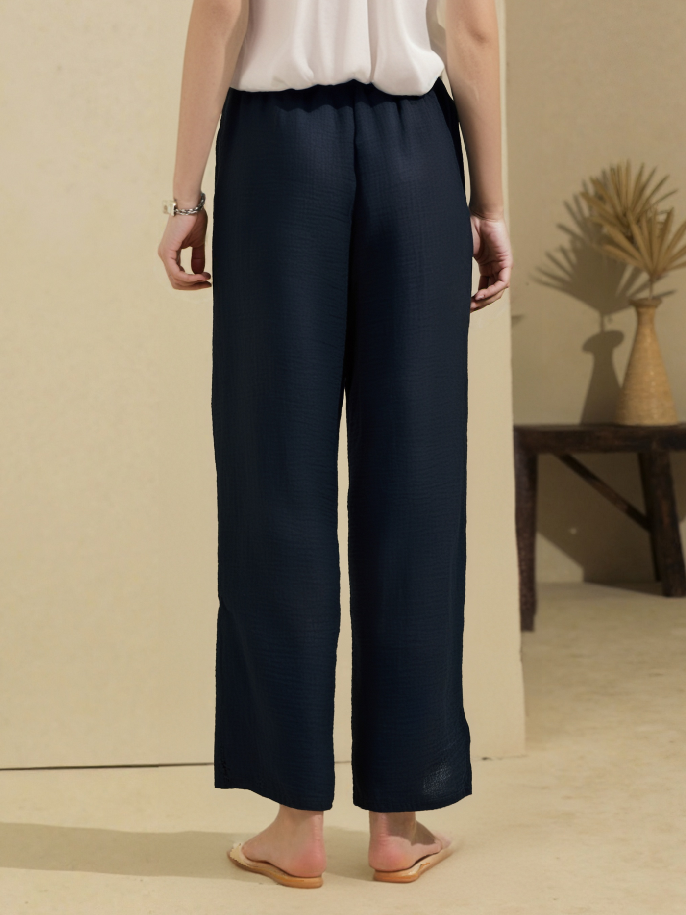 Pantalon d’été droit effet lin - NAUMY