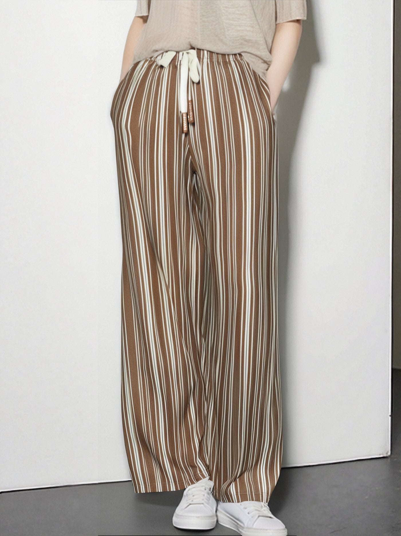 Pantalon fluide rayé - NAUMY