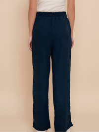Pantalon d’été droit en tissu gaufré - NAUMY