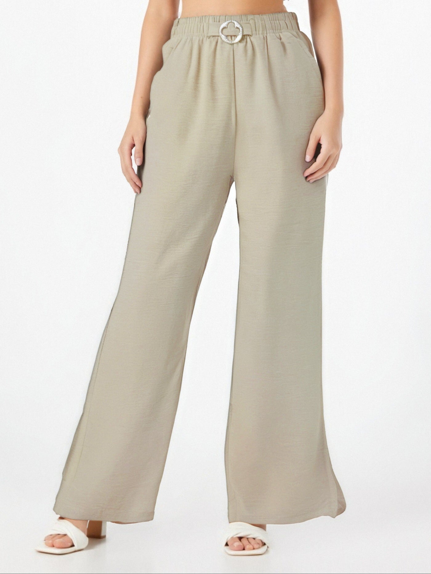 Pantalon d’été droit en tissu gaufré - NAUMY