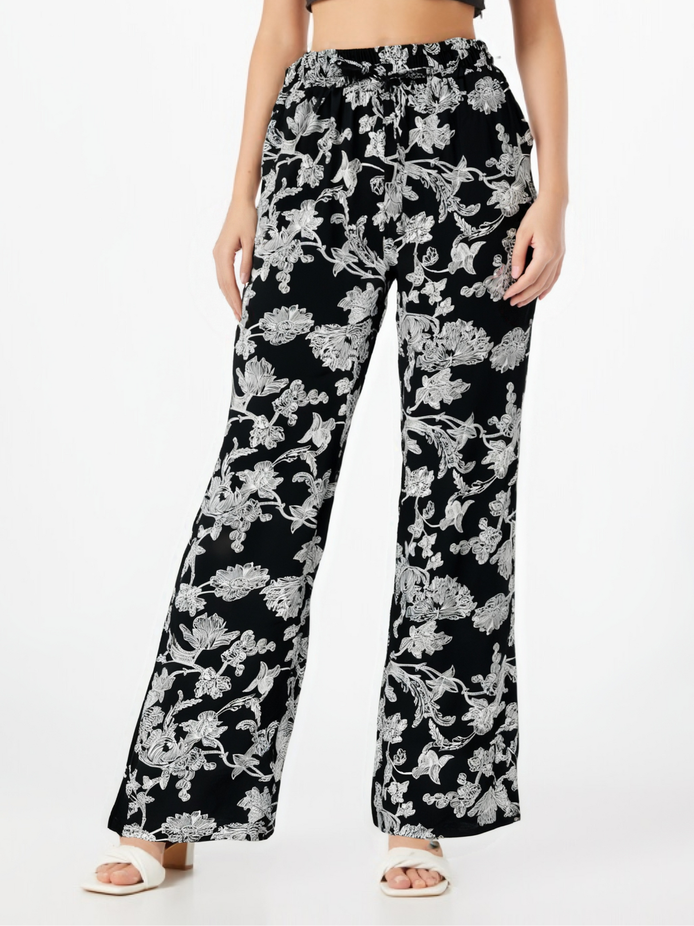 Pantalon d’été droit à imprimé fleuri - NAUMY
