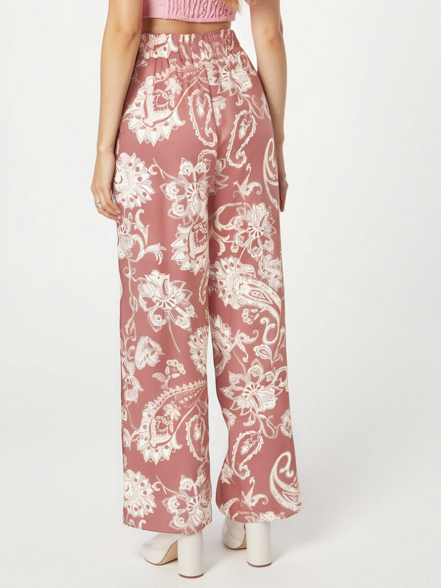 Pantalon fluide à imprimé floral - NAUMY