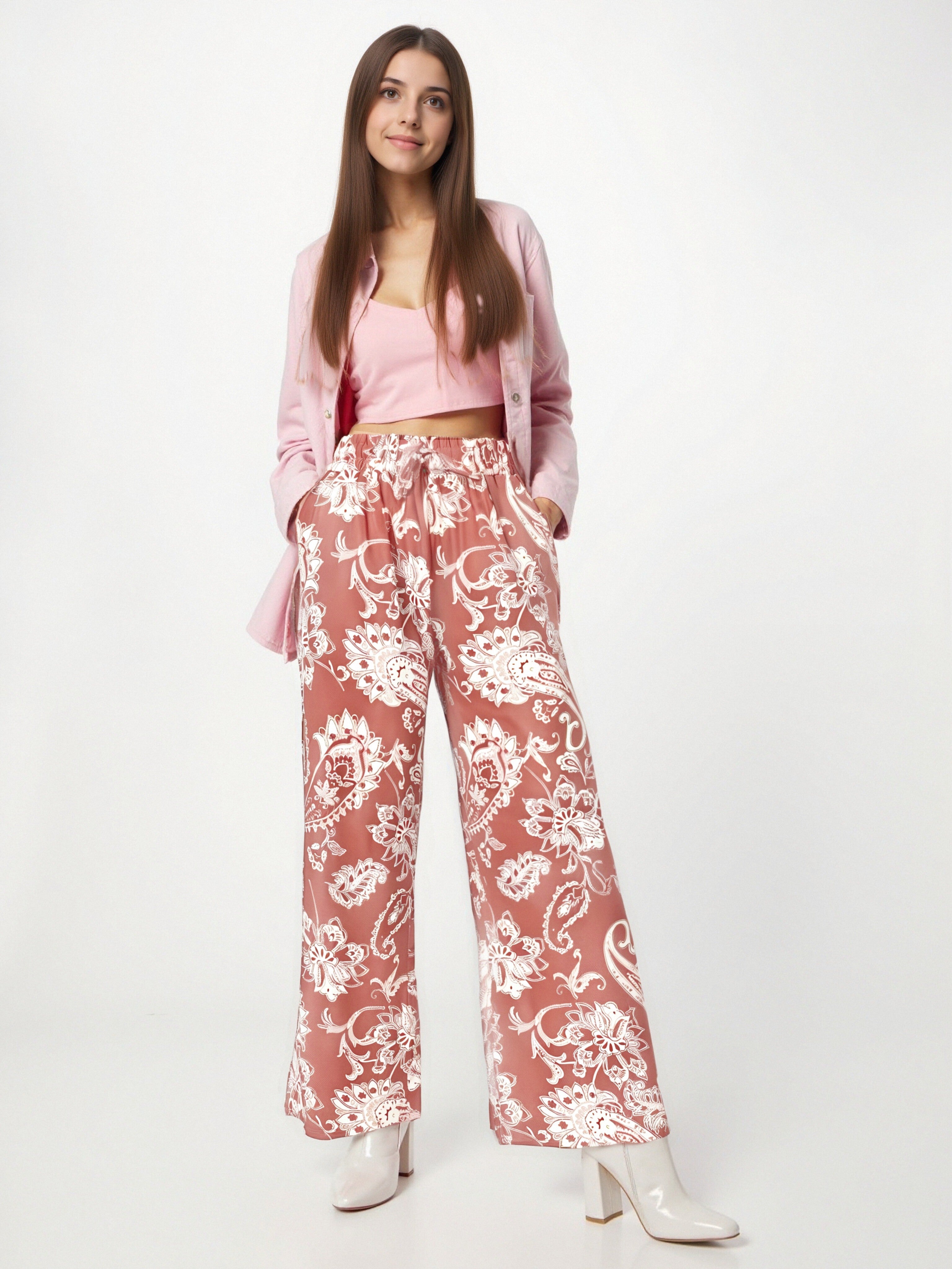 Pantalon fluide à imprimé floral - NAUMY