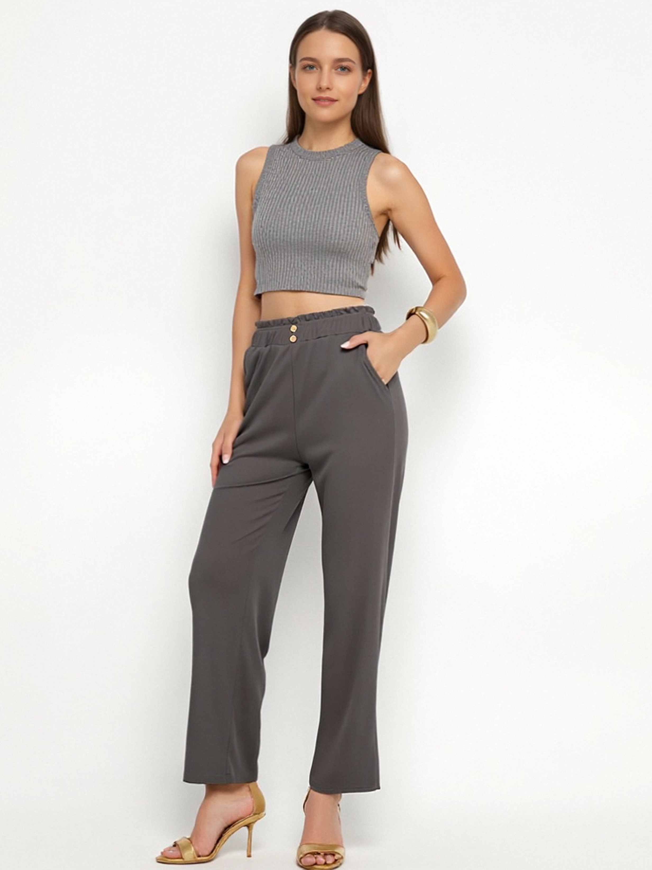 Pantalon droit en tissu léger - NAUMY