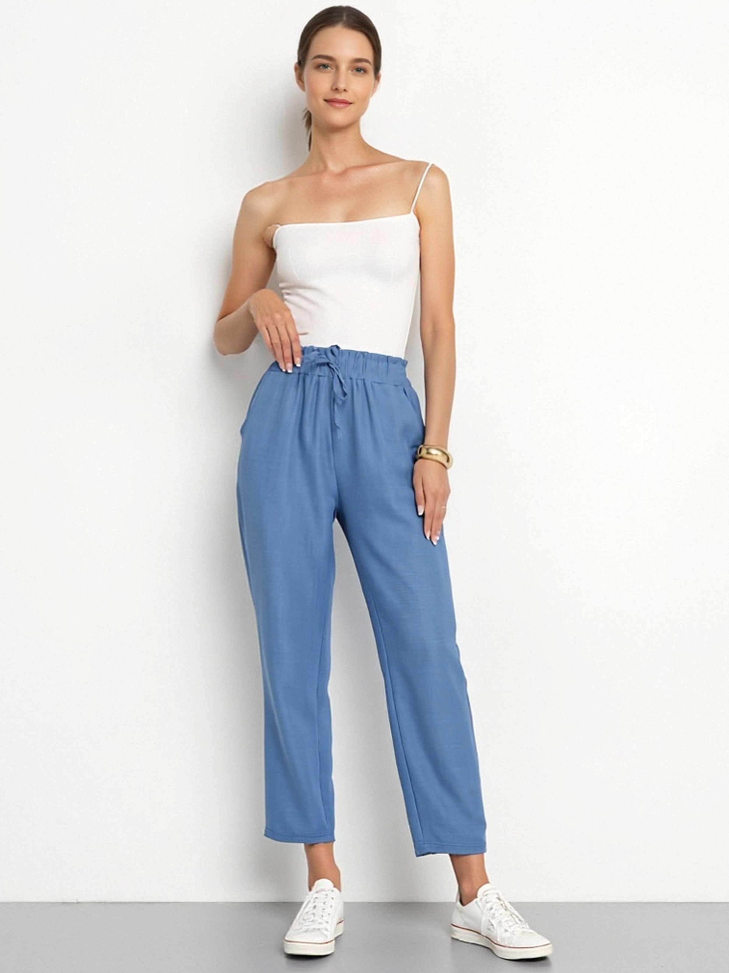 Pantalon d’été droit à taille élastique - NAUMY
