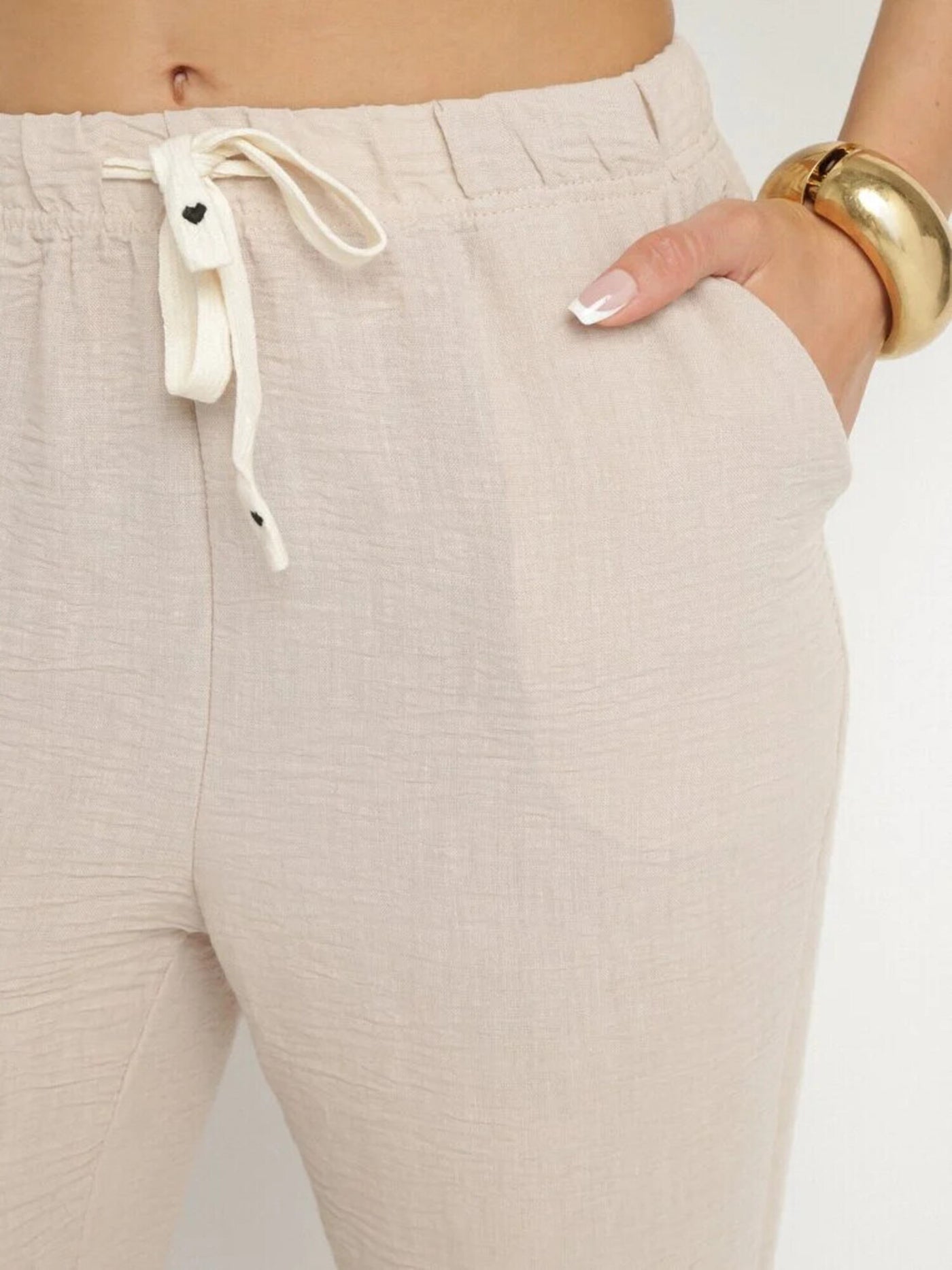 Pantalon droit effet lin - NAUMY