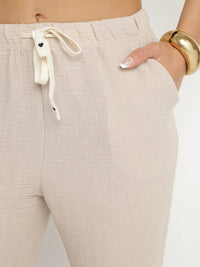 Pantalon droit effet lin - NAUMY