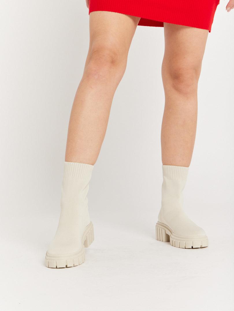 Bottines outlet chaussettes blanches