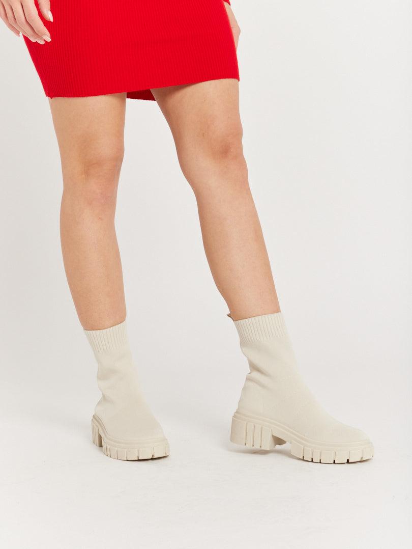 Bottines outlet chaussettes blanches