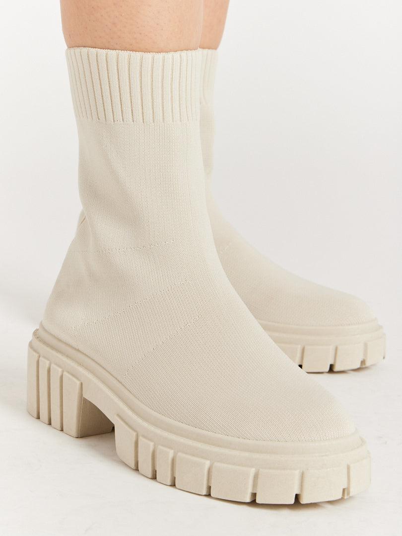 Bottines outlet chaussettes blanches