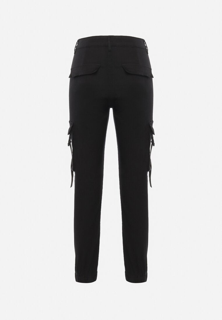 Pantalon de jogging en coton taille haute noir