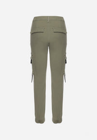 Pantalon de jogging en coton kaki taille haute - Naumy