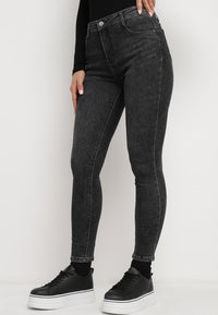 Jean mom fit taille haute gris - Naumy