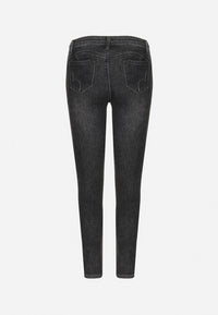 Jean mom fit taille haute gris - Naumy