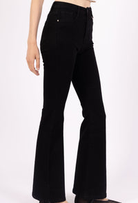 Jean flared noir femme – Coupe évasée tendance - NAUMY