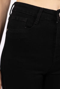 Jean flared noir femme – Coupe évasée tendance - NAUMY