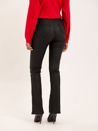 Pantalon flare en simili cuir