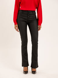 Pantalon flare en simili cuir