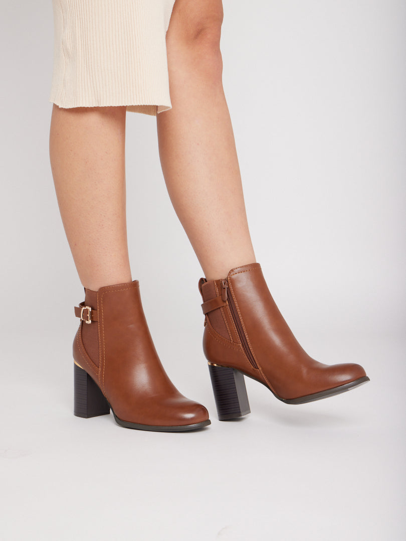 Bottines talon cheap haut carré